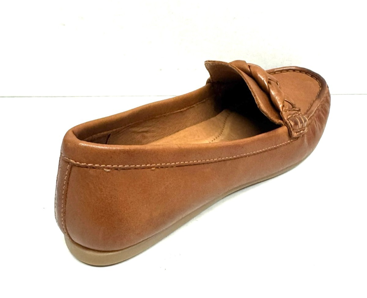 MIZ MOOZ  LEATHER SLIP ON FLAT LOAFER BRANDY 37EU / 7US NEW # X-31 Item image 3
