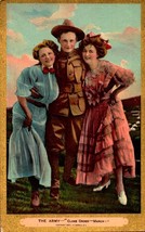 Vintage L.R. Conwell POSTCARD-THE ARMY-&quot;CLOSE ORDER-MARCH&quot; Girls &amp; Gi BKC2 - £4.69 GBP