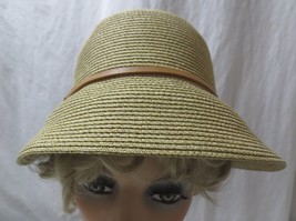 Vtg Style Talbots straw wide brim Bucket Hat Sz 8 - £19.69 GBP