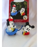 Hallmark &quot;Make Believe Boat&quot; Disney Baby Mickey &amp; Minnie Ornament,1998, ... - $142.35 MXN