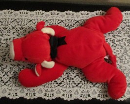 Ty Pillow Pals Red the Bull Black Bow 1997 14&quot; NO TAG - £6.70 GBP