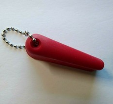 Retro Pinball Machine Flipper Bat Keychain Red Plastic Paddle Fun Gift F... - $9.03
