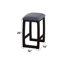 Razo Counter Height Stool, Fabric &amp; Weathered Espresso Finish - $129.00