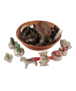 Huge Lot of Vintage Cookie Biscuits Cutters 38 Total Includes Mickey Laz... - $20.56