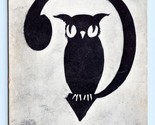 Owl Perched on Question Mark Who&#39;s Your &#39;ittle Owlie 1908 DB Postcard J17 - $15.79