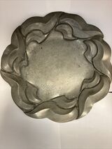 Pierre Lucien DuMont Hand Hammered Pewter Arts &amp; Crafts 12” Plate France... - $118.75