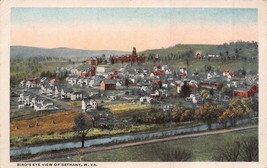 Bethany West Virginia~Bird&#39;s Eye VIEW~1920s Robins &amp; Son Published Postcard - £8.14 GBP