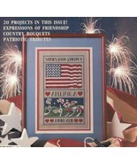 For the Love of Cross Stitch July 1989 20 Projects Patriotic Tributes Co... - £11.89 GBP