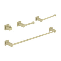 Cube 4 Piece Bathroom Hardware Set - Brushed Gold - $129.60