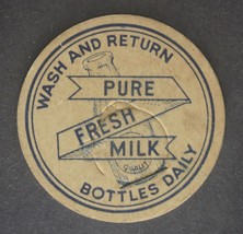 Vintage (Wash And Return) Pure Fresh Milk ( Milk Cap ) Bottles Daily - £3.89 GBP