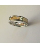 14k Band Ring White Gold Band Gold Hammered Surface Nice 6.07 Grams Size... - $547.06 CAD