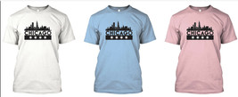 Chicago Custom T-Shirt, Skyline Flag - Best tshirt Design! White Blue or Pink! - £1.57 GBP+
