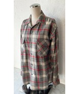 Vintage Lord Shannon Woodsman Grey Red Plaid Wool Cruiser Shirt Jacket -... - $56.95