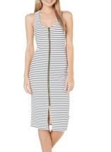 Almost Famous Women&#39;s Sleeveless Stripe Zip-Front Scoop Neck Dress Sz L NWT - £14.76 GBP