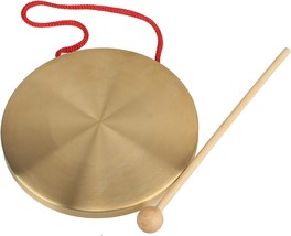 Yibuy Copper Cymbals Opera Gong With Round Play Hammer Drumstick 15.5Cm Brass - £28.72 GBP