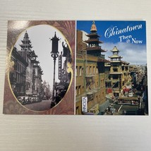 Postcard Chinatown Then &amp; Now Street Scene San Francisco CA Vintage - £2.21 GBP