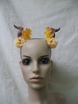 Woodland Fairy Horns Harvest Faun Minotaur Goat Fantasy Mythical Forest ... - $225.23 MXN
