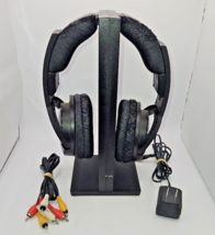 Sony MDR-RF985R Wireless Headphones &amp; Transmitter Base TMR-RF985R Untested As Is - £7.28 GBP