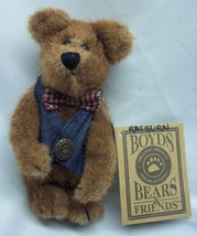 Boyds Bears &amp; Friends Raeburn Bear In J EAN Vest 6&quot; Plush Stuffed Animal New 1996 - £14.64 GBP