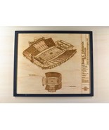 Joan C. Edwards Stadium Wood Engraved Wall Hanging Stadium Blueprint Christmas G - $35.27