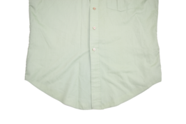 Vintage 70s Kentfield Elegante Button Up Shirt Mens L Green Short Sleeve - £26.58 GBP