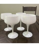 Old Morgantown Solid White Vision Flower Etched Saucer Champagne Glass S... - €144,61 EUR