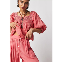 New Free People Jen&#39;s Pirate Booty Lucille Set  $389 X-SMALL Pink/Bonfire - $127.80
