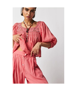 New Free People Jen&#39;s Pirate Booty Lucille Set  $389 X-SMALL Pink/Bonfire - £100.28 GBP