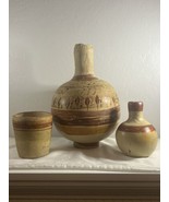 3 Piece Handmade Mexican Pottery Clay Water jug Small Jug Cup Authentic - $1,150.40 MXN