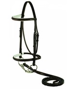 Gatsby English Pony or Warmblood sz. Dressage Horse Bridle Raised Padded... - $42.41