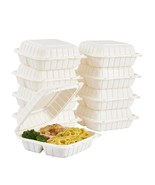 8X8&quot; 3Compartment 50-Pack Heavy Duty To-Go Disposable Lunch Box For Cake, - £33.25 GBP