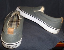 Chaps Slip On Gray Canvas Mens Loafers 12 M - £17.91 GBP