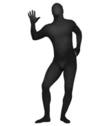 Mens Adult 2nd Skin Black Full Body Stretch Jumpsuit Halloween Costume-s... - £19.61 GBP
