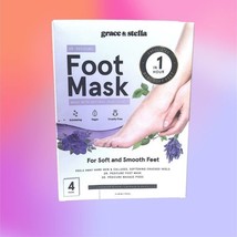 Grace &amp; Stella Foot Peel Mask 4 Pairs In Lavender 4 X 1.5 Fl Oz Nib Msrp $35 - £18.49 GBP