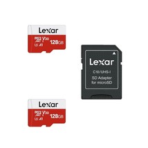 Lexar E-Series 128GB Micro SD Card[2 Pack], MicroSDXC Flash Memory Card with Ada - £33.80 GBP