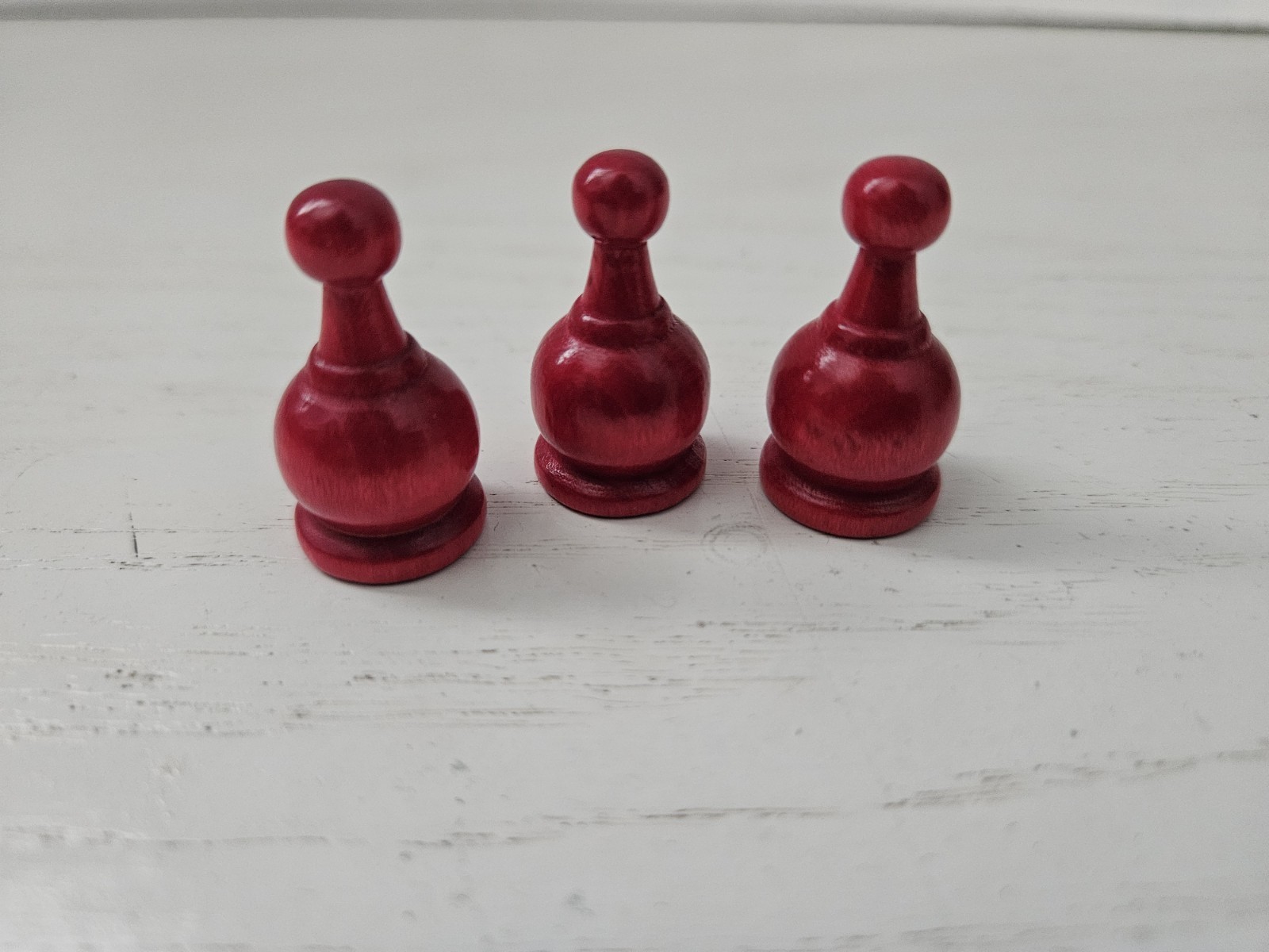 Vintage 1964 Parcheesi Gold Seal Edition Replacement Parts RED Wood Piec... - $7.69
