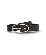 Ceinture femme végane en cuir de pomme noir élégante de ville avec boucl... - £52.96 GBP