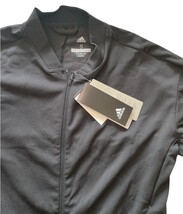 Adidas Women’s Climalite Full Zip Track Jacket Black Yellow Stripe Size S NWT image 4