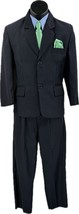 Bijan Kids Collections Boys Navy Blue Suit 2 Piece Pleated Front Pants S... - £31.26 GBP