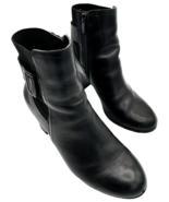 anne klein rome women&#39;s iflex black leather zipper ankle boots size 9M - €17,02 EUR