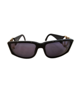 CHANEL Vintage Black Coco Mark Sunglasses w/Gold Medal &quot;CC&quot; Arms - 02461... - £213.95 GBP