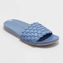 NEW Women&#39;s Polly Woven Slide Sandals - Universal Thread Blue 5.5 - $19.99