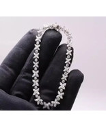 Women&#39;s 9Ct Pear Cut Lab-Created Diamond Tennis Bracelet 14K White Gold ... - $6,867.93 MXN