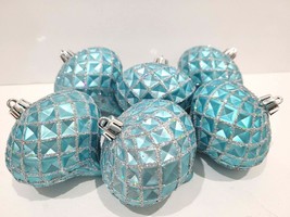 (6) Coastal Christmas Beach Nautical Aqua Blue Peacock Tree Ornaments De... - £17.91 GBP