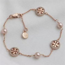 Tory Burch Round Hollowed-out Pearl Bracelet,Chic Gorgeous Jewelry,Gift for Her - $39.99