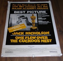 ONE FLEW OVER THE CUCKOO&#39;S NEST VIDEO PROMO POSTER VINTAGE 1975 U.A #750... - £23.69 GBP