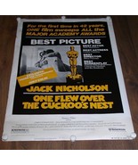 ONE FLEW OVER THE CUCKOO&#39;S NEST VIDEO PROMO POSTER VINTAGE 1975 U.A #750... - $567.66 MXN