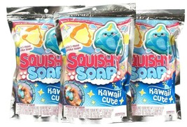 3 Bags Horizon Group USA Kawaii Cute Mix & Mold Squishy Soap Age 6 Years Up