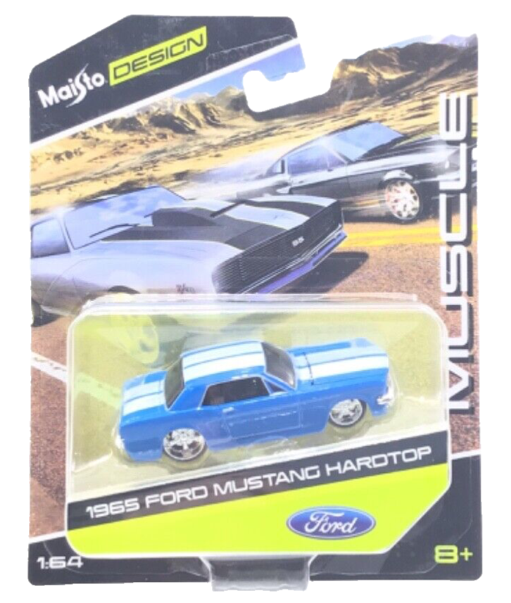 Maisto Design Muscle 1965 Ford Mustang Hardtop Diecast 1:64 Scale Toy Car Age 8+ - $19.22