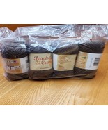 Lily Peaches &amp; Creme Dark Taupe 3 Skeins 100% Cotton Yarn 4 Skeins 01013 - $28.22